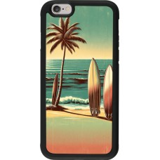 Coque iPhone 6/6s - Silicone rigide noir Surf Paradise