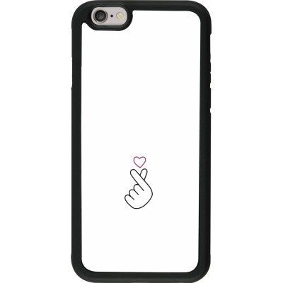 Coque iPhone 6/6s - Silicone rigide noir Valentine 2024 heart by Millennials