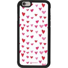 Hülle iPhone 6/6s - Silikon schwarz Valentine 2022 Many pink hearts
