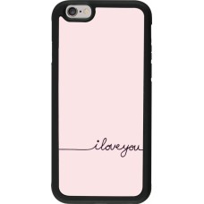 Coque iPhone 6/6s - Silicone rigide noir Valentine 2023 i love you writing