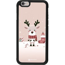 Coque iPhone 6/6s - Silicone rigide noir Noël 2023 Choupinette Renne