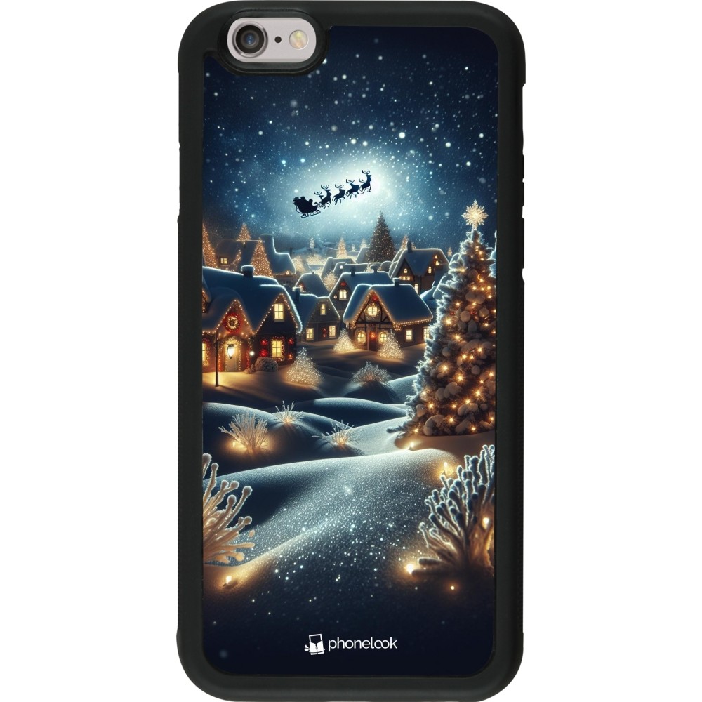 Coque iPhone 6/6s - Silicone rigide noir Noël 2023 Christmas is Coming