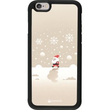 Coque iPhone 6/6s - Silicone rigide noir Noël 2023 Minimalist Santa