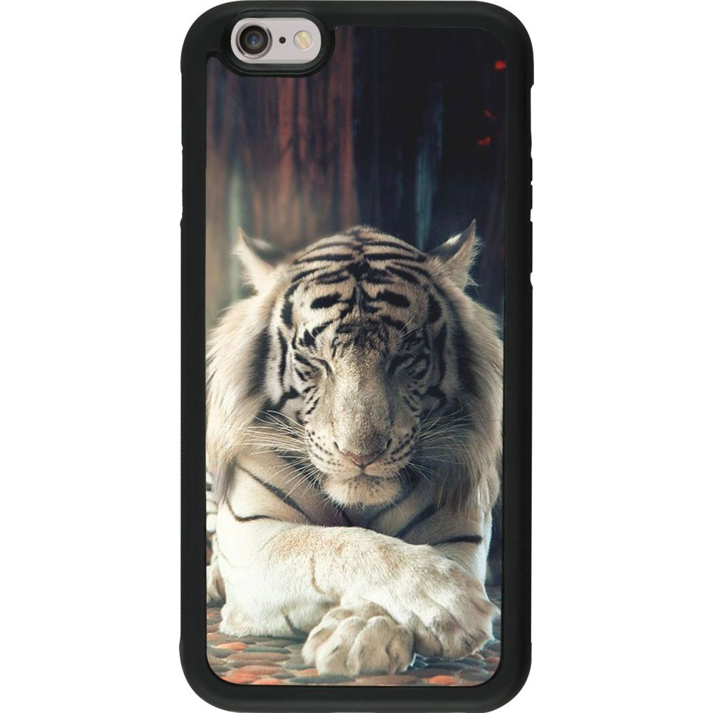 Coque iPhone 6/6s - Silicone rigide noir Zen Tiger