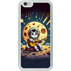 Coque iPhone 6/6s - Silicone rigide transparent AstroCat RockLune