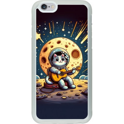 Coque iPhone 6/6s - Silicone rigide transparent AstroCat RockLune