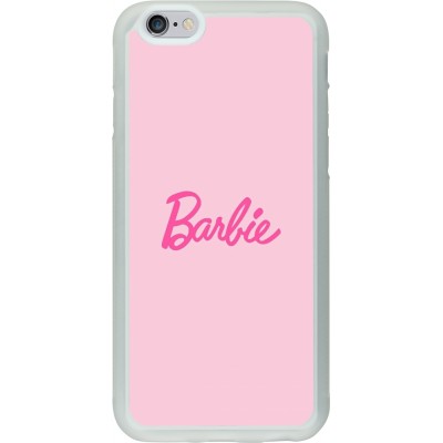 Coque iPhone 6/6s - Silicone rigide transparent Barbie Text