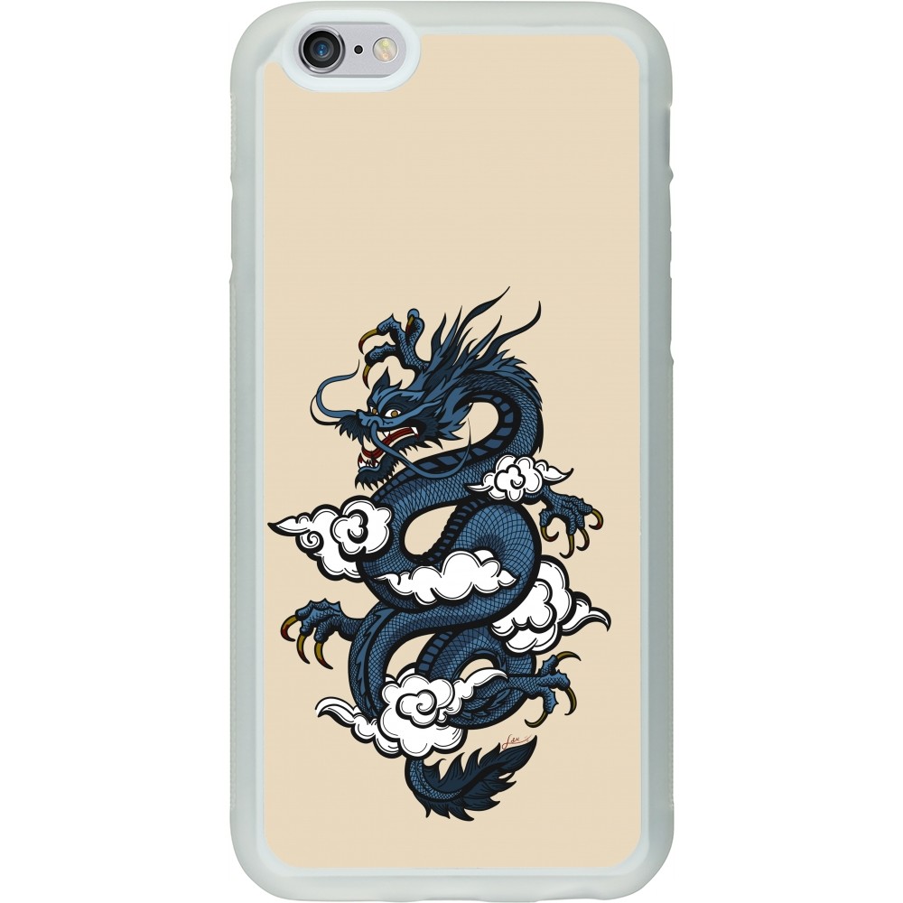 Coque iPhone 6/6s - Silicone rigide transparent Blue Dragon Tattoo