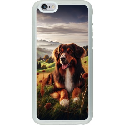 Coque iPhone 6/6s - Silicone rigide transparent Chien Campagne Suisse