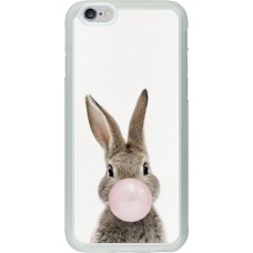 Coque iPhone 6/6s - Silicone rigide transparent Easter 2023 bubble gum bunny