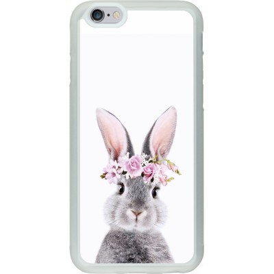 Coque iPhone 6/6s - Silicone rigide transparent Easter 2023 flower bunny