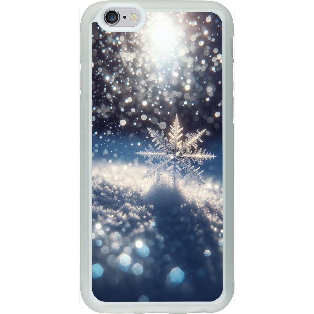 Coque iPhone 6/6s - Silicone rigide transparent Flocon Solaire Éclat