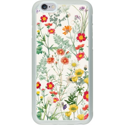 Coque iPhone 6/6s - Silicone rigide transparent Flora Botanical Wildlife