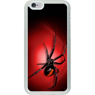 Coque iPhone 6/6s - Silicone rigide transparent Halloween 2023 spider black widow