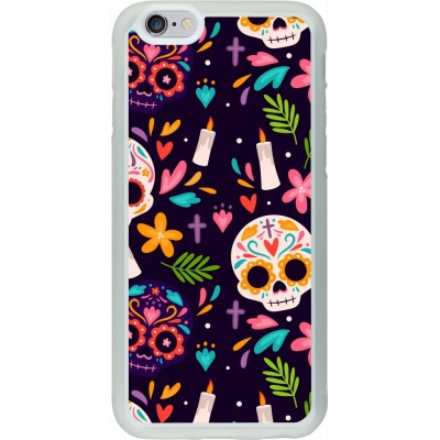 Coque iPhone 6/6s - Silicone rigide transparent Halloween 2023 mexican style