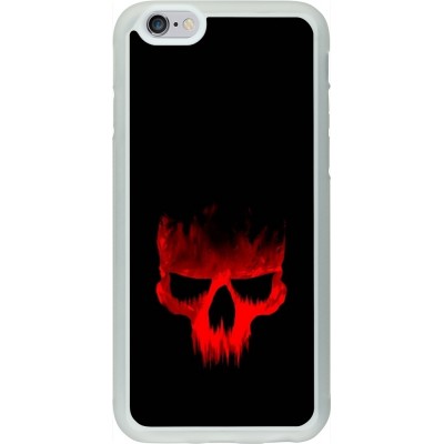 Coque iPhone 6/6s - Silicone rigide transparent Halloween 2023 scary skull