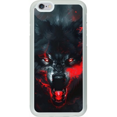 Coque iPhone 6/6s - Silicone rigide transparent Halloween 2024 mad werewolf