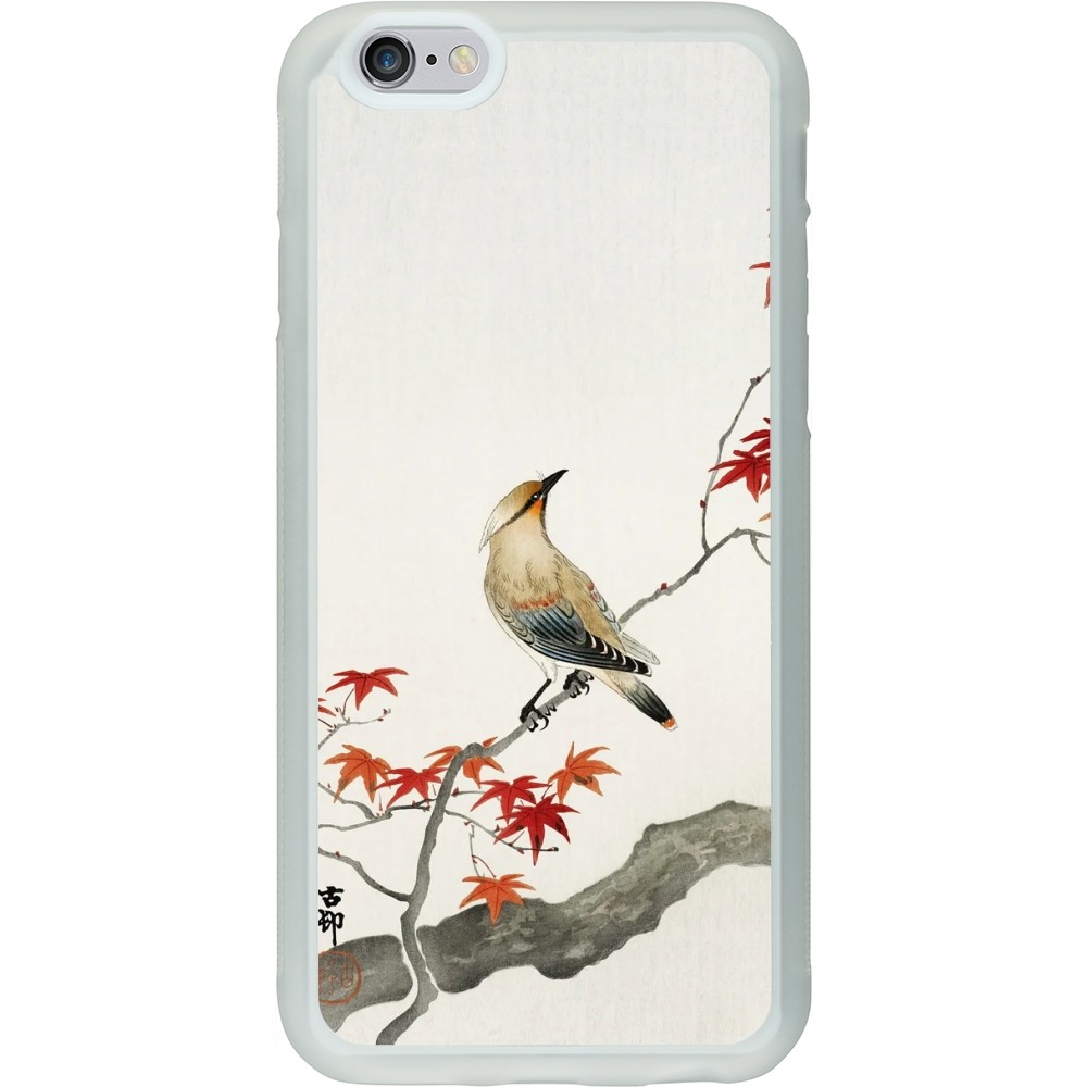 Coque iPhone 6/6s - Silicone rigide transparent Japanese Bird