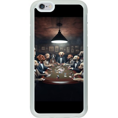 Coque iPhone 6/6s - Silicone rigide transparent Les pokerdogs