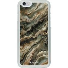 Coque iPhone 6/6s - Silicone rigide transparent Marbre Olive