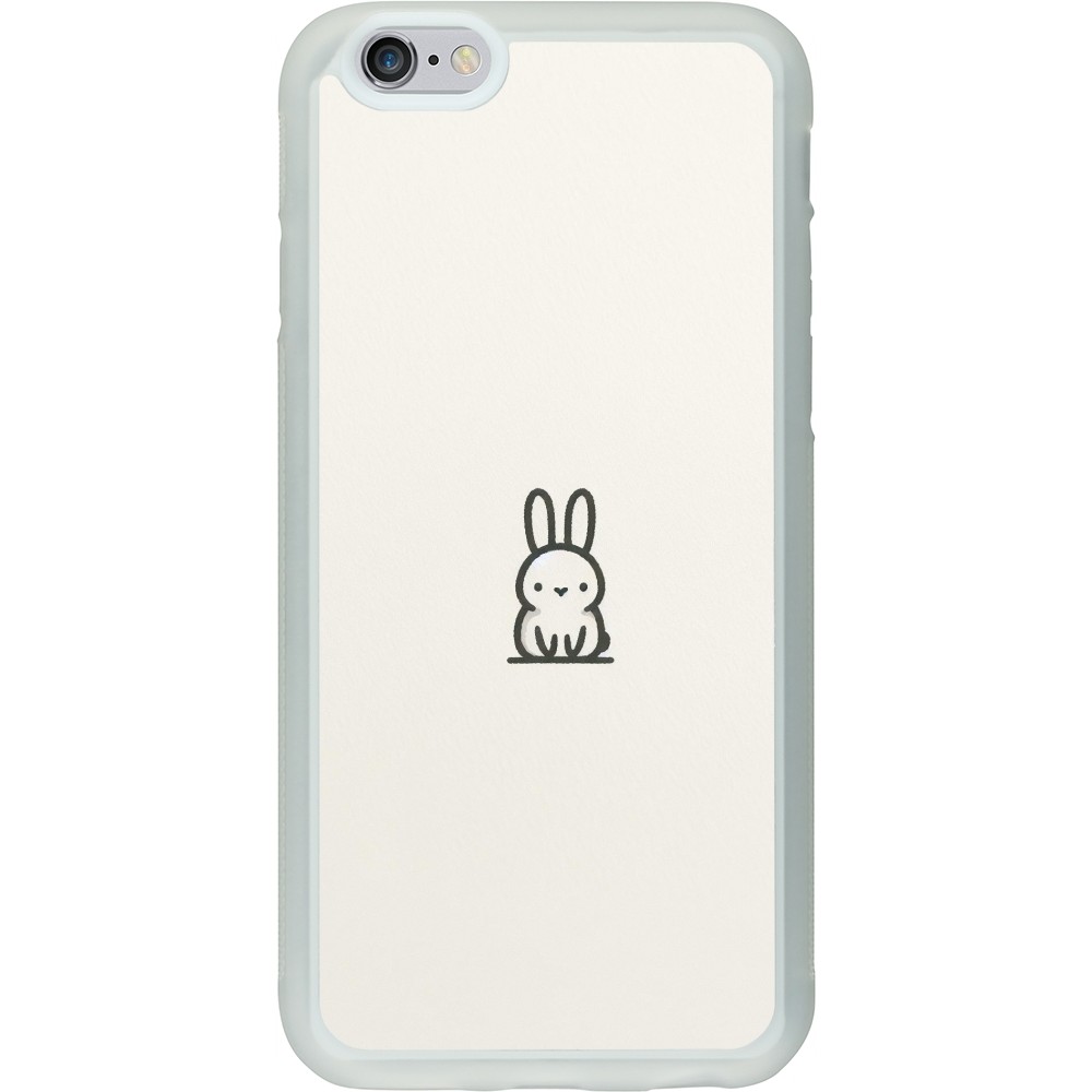 Coque iPhone 6/6s - Silicone rigide transparent Minimal bunny cutie