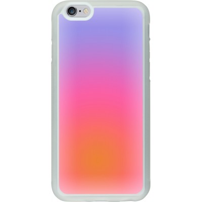 Coque iPhone 6/6s - Silicone rigide transparent Orange Pink Blue Gradient