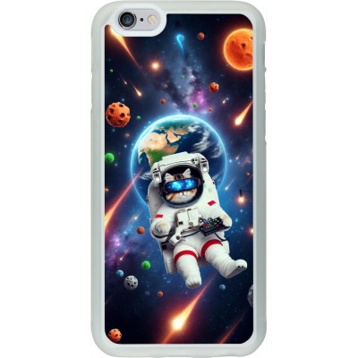 Coque iPhone 6/6s - Silicone rigide transparent VR SpaceCat Odyssey