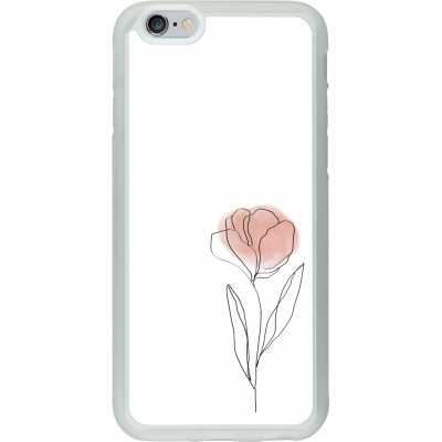 Coque iPhone 6/6s - Silicone rigide transparent Spring 23 minimalist flower