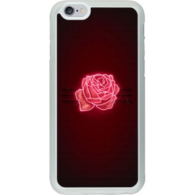 Coque iPhone 6/6s - Silicone rigide transparent Spring 23 neon rose