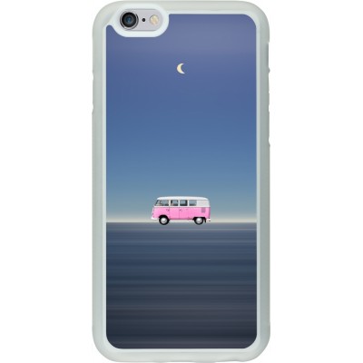 Coque iPhone 6/6s - Silicone rigide transparent Spring 23 pink bus