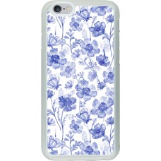 Coque iPhone 6/6s - Silicone rigide transparent Spring 23 watercolor blue flowers