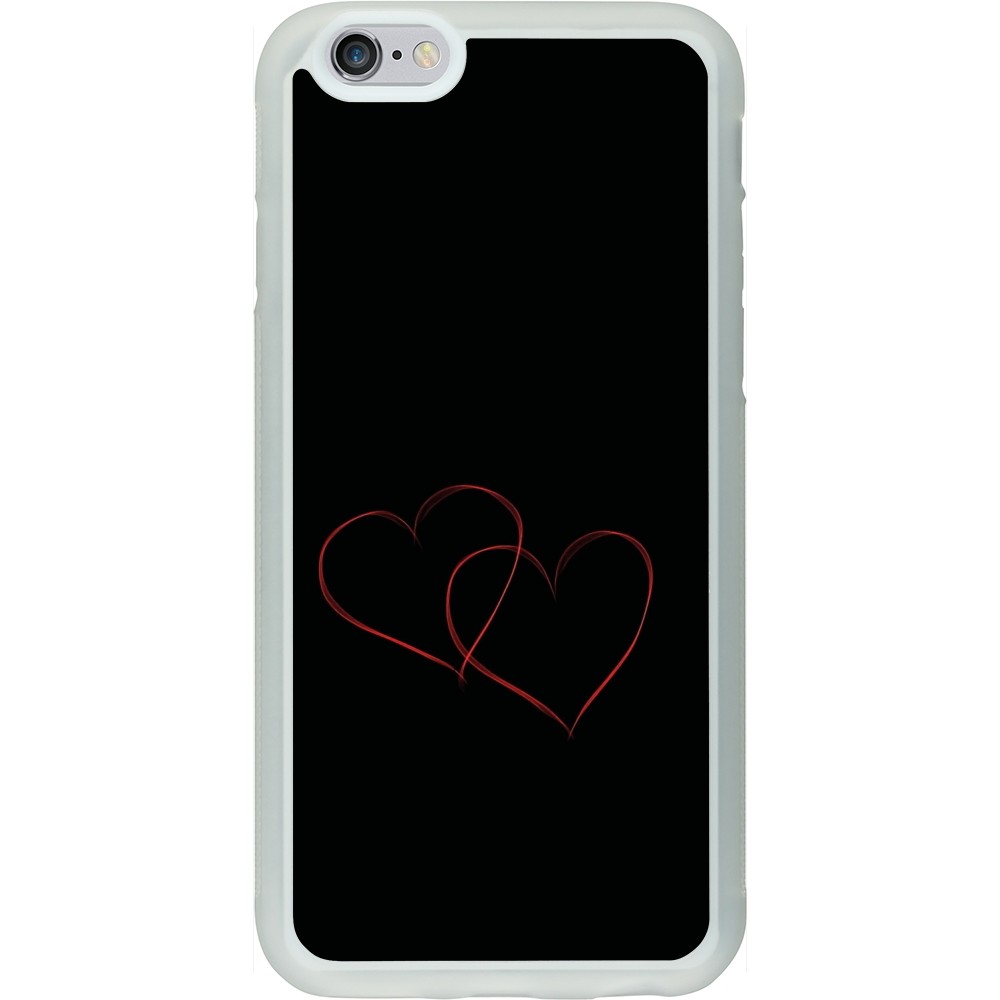 Coque iPhone 6/6s - Silicone rigide transparent Valentine 2023 attached heart