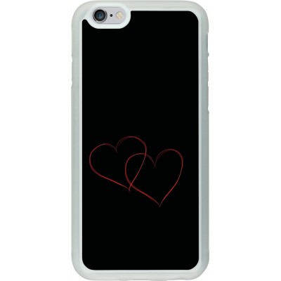 Coque iPhone 6/6s - Silicone rigide transparent Valentine 2023 attached heart