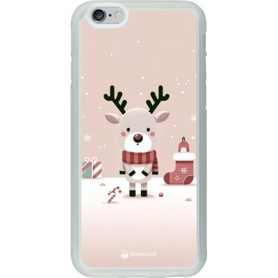 Coque iPhone 6/6s - Silicone rigide transparent Noël 2023 Choupinette Renne