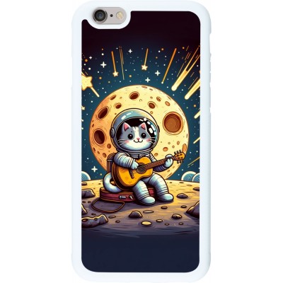 Coque iPhone 6/6s - Silicone rigide blanc AstroCat RockLune