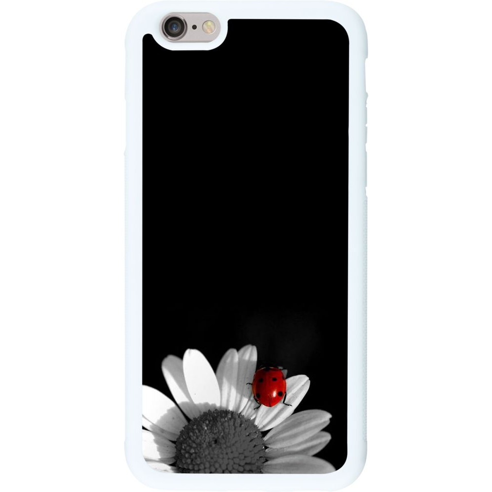 Coque iPhone 6/6s - Silicone rigide blanc Black and white Cox