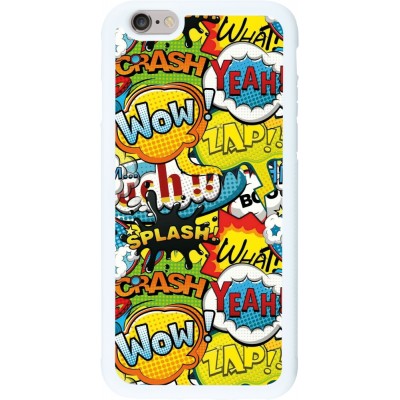 Coque iPhone 6/6s - Silicone rigide blanc Cartoons slogans