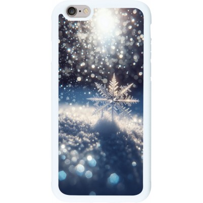 Coque iPhone 6/6s - Silicone rigide blanc Flocon Solaire Éclat