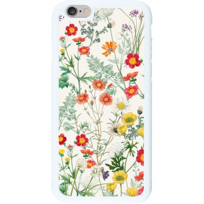 Coque iPhone 6/6s - Silicone rigide blanc Flora Botanical Wildlife