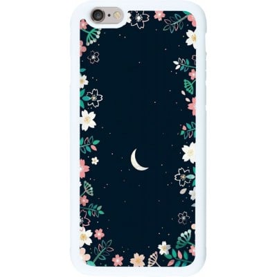 Coque iPhone 6/6s - Silicone rigide blanc Flowers space