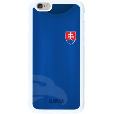 Coque iPhone 6/6s - Silicone rigide blanc Maillot de football Slovaquie