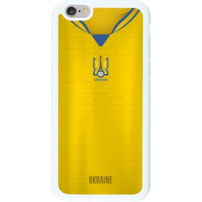 Coque iPhone 6/6s - Silicone rigide blanc Maillot de football Ukraine