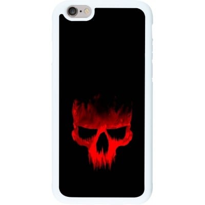 Coque iPhone 6/6s - Silicone rigide blanc Halloween 2023 scary skull