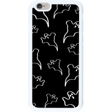 Coque iPhone 6/6s - Silicone rigide blanc Halloween 2024 black and white ghosts