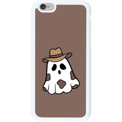 Coque iPhone 6/6s - Silicone rigide blanc Halloween 2024 cowboy ghost