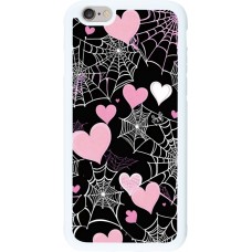 Coque iPhone 6/6s - Silicone rigide blanc Halloween 2024 girly