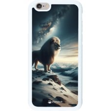 Coque iPhone 6/6s - Silicone rigide blanc Le lion blanc