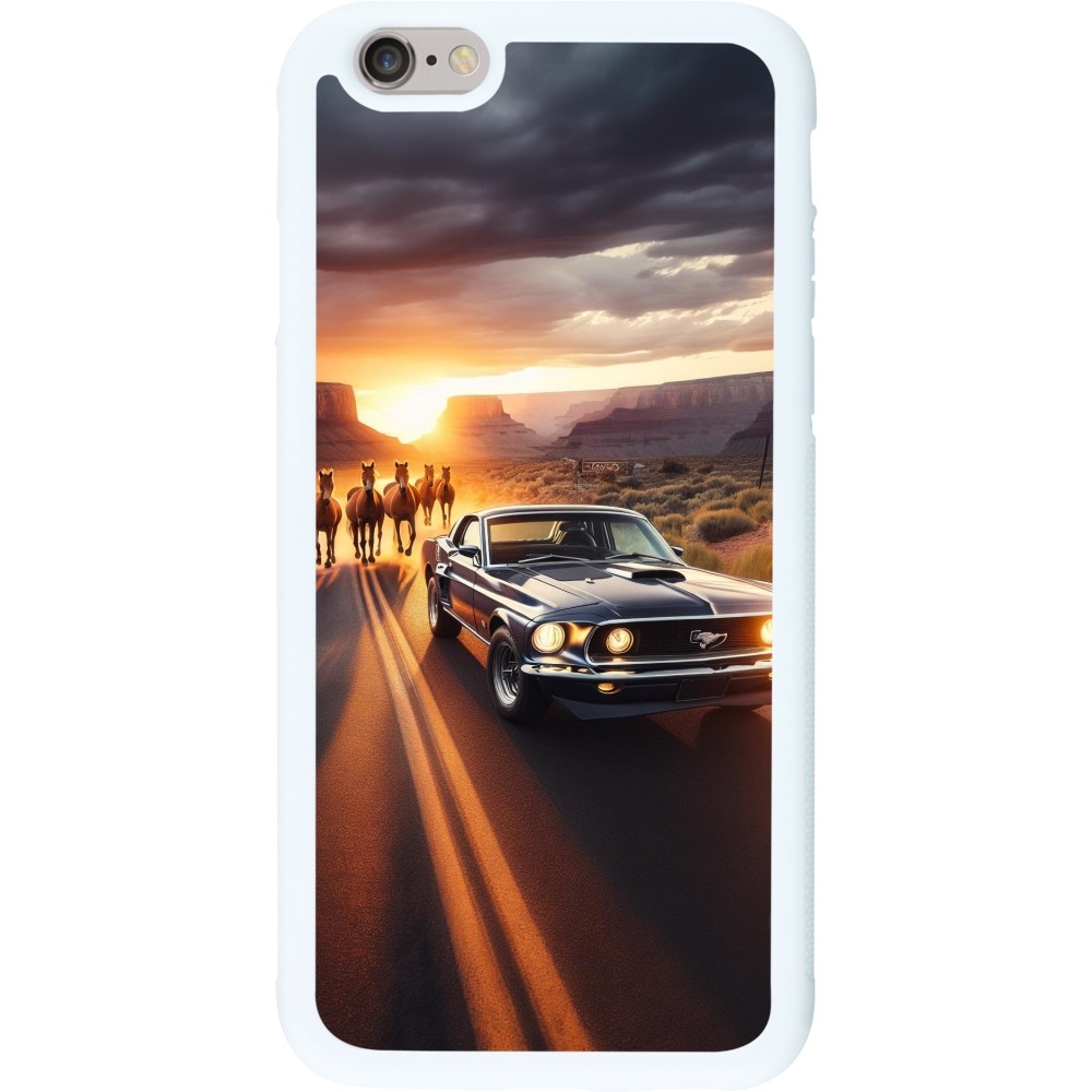 Coque iPhone 6/6s - Silicone rigide blanc Mustang 69 Grand Canyon