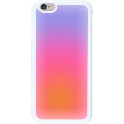 Coque iPhone 6/6s - Silicone rigide blanc Orange Pink Blue Gradient