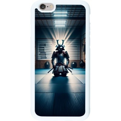 Coque iPhone 6/6s - Silicone rigide blanc Samouraï en prière